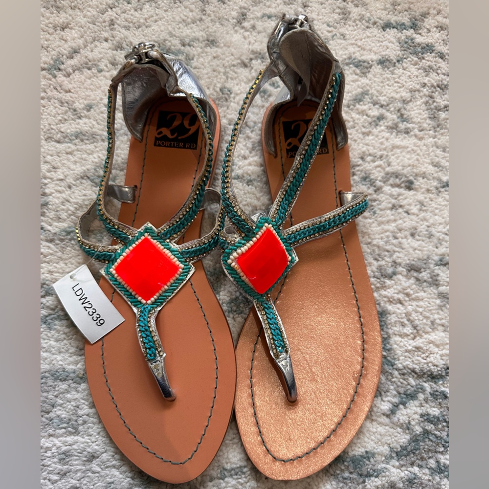 29 Porter RD Glittery Studded Sandals Size 9 BNWT